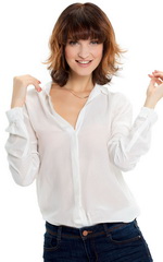 Модные прически на средние волосы с чёлкой