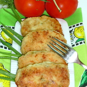 Пестрые рыбно - сливочные котлеты, невероятно нежные