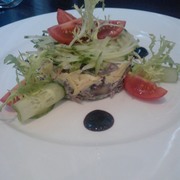 Салат с языком, грибами и овощами