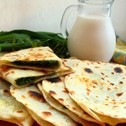 Лепёшки со шпинатом и фетой