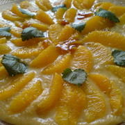 Десертный апельсиновый салат с коричным соусом