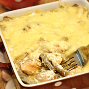 Жульен с семгой и грибами