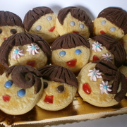 Детское рисовое печенье " Весёлые мордашки"