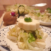 Зелёный салат с адыгейским сыром