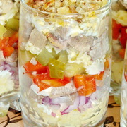 Праздничный салат с языком