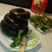 Колбаса кровяная домашняя с грибами и рисом.