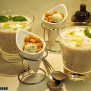 Холодный йогуртовый суп „Капрезе“