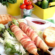 Куриное "эскимо" в беконе