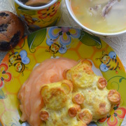 Суп "Дружба",картофельное пюре,запеканка из капусты и компот (идеальный обед за 60 мин.)