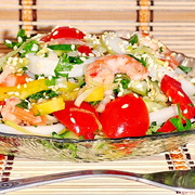 Салат с креветками и кальмарами от Сержа Марковича