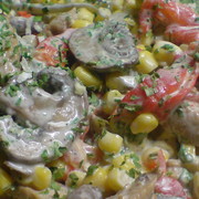 Салат из куриной грудки с грибами