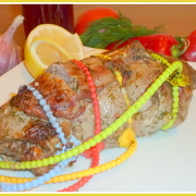 Рулет из баранины с миндалем