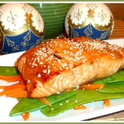 Лосось терияки с овощами