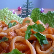 Кальмары с ананасом ( из серии "гости на пороге")