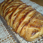 Рулет  грибной с телятиной в слоёном тесте