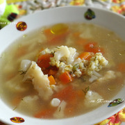 Суп с окунем и цветной капустой (детское меню, мультиварка)