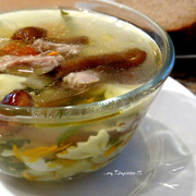 Куриный супчик с опятами (детское меню, мультиварка)