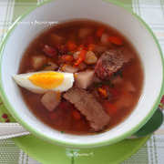 Фасолевый супчик с телятиной (детское меню, мультиварка)