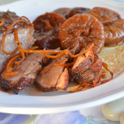 Утиные грудки с инжиром в апельсиновом соусе