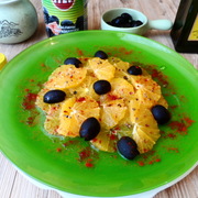 Салат с маслинами и апельсинами.