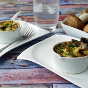 Жюльен из грибов с баклажаном