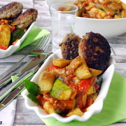 Баклажанно-кабачковое соте «Летний этюд»