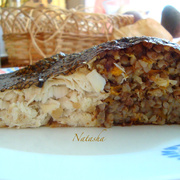 Камбала с гречкой и имбирём