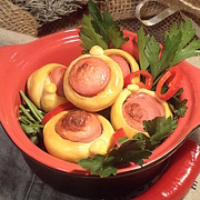 Закуска "Кнопочки" с сосисками. Тест-драйв с Окраиной!