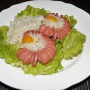 Сосиски "Ромашки" с рисом. Тест-драйв с ТМ "Окраина"