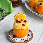 Пшенная каша, запечённая в апельсиновых горшочках 