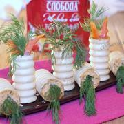 Сырная закуска с курицей и зеленью