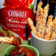 Перезагрузка 100%, назад..в прошлое.. Счеты, счетные палочки.. (Пикантные сырные "счетные" палочки с кетчупом и кунжутом)!