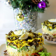 Салат из печени с рисом Акватика