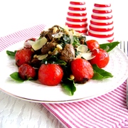 Теплый салат с куриной печенью и карамельными помидорами. Спасибо swetа1.