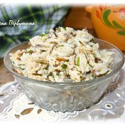 Рисовый салат с консервой и тархуном