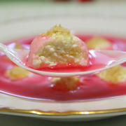 Паровые ленивые вареники с киселем