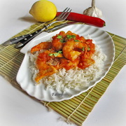 Креветки с рисом по-гавайски