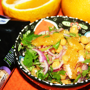 Марокканский острый салат с нутом