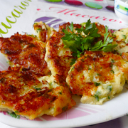 Картофельные оладьи с сыром