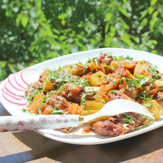 Печень в деревенском стиле