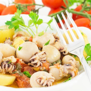 Соте из овощей с морепродуктами