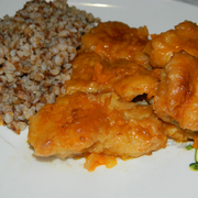 Каша гречневая с тушеной щукой.