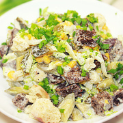 Салат с сухариками и кукурузой - Вкусный и простой салат на Новый год