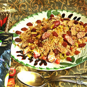 Кускус с колбасками