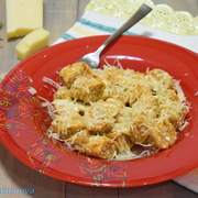 Ленивые вареники с вялеными помидорами, пармезаном и зеленью