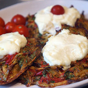 Драники из баклажана и перца