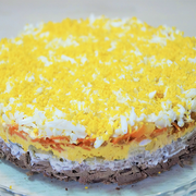 Слоёный САЛАТ С ГОВЯЖЬЕЙ ПЕЧЕНЬЮ/ Вкусный салат на праздничный стол