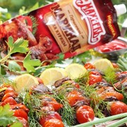 Шашлык из куриной печени с болгарским перцем