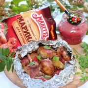 Курочка, запеченная в медово-вишневой глазури