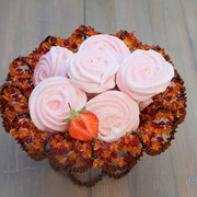 Домашний клубничный зефир из свежей клубники.